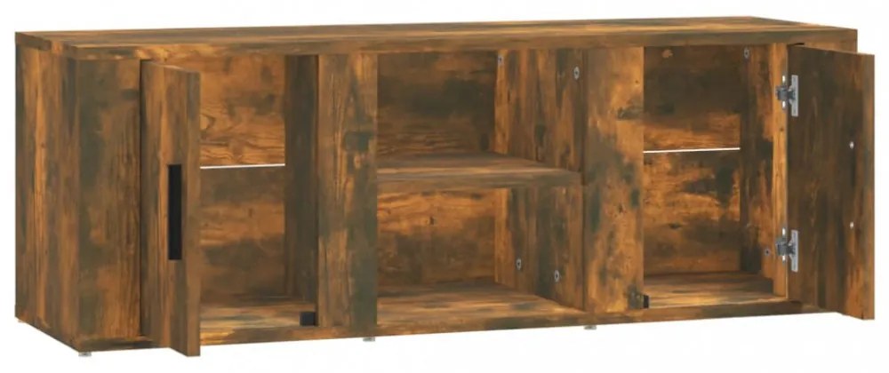 füstös tölgy színű szerelt fa TV-szekrény 100x31,5x35 cm
