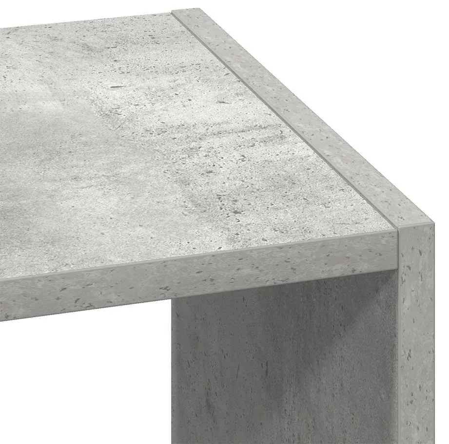 2 db betonszürke szerelt fa könyvespolcok halmozható 30x30x80cm