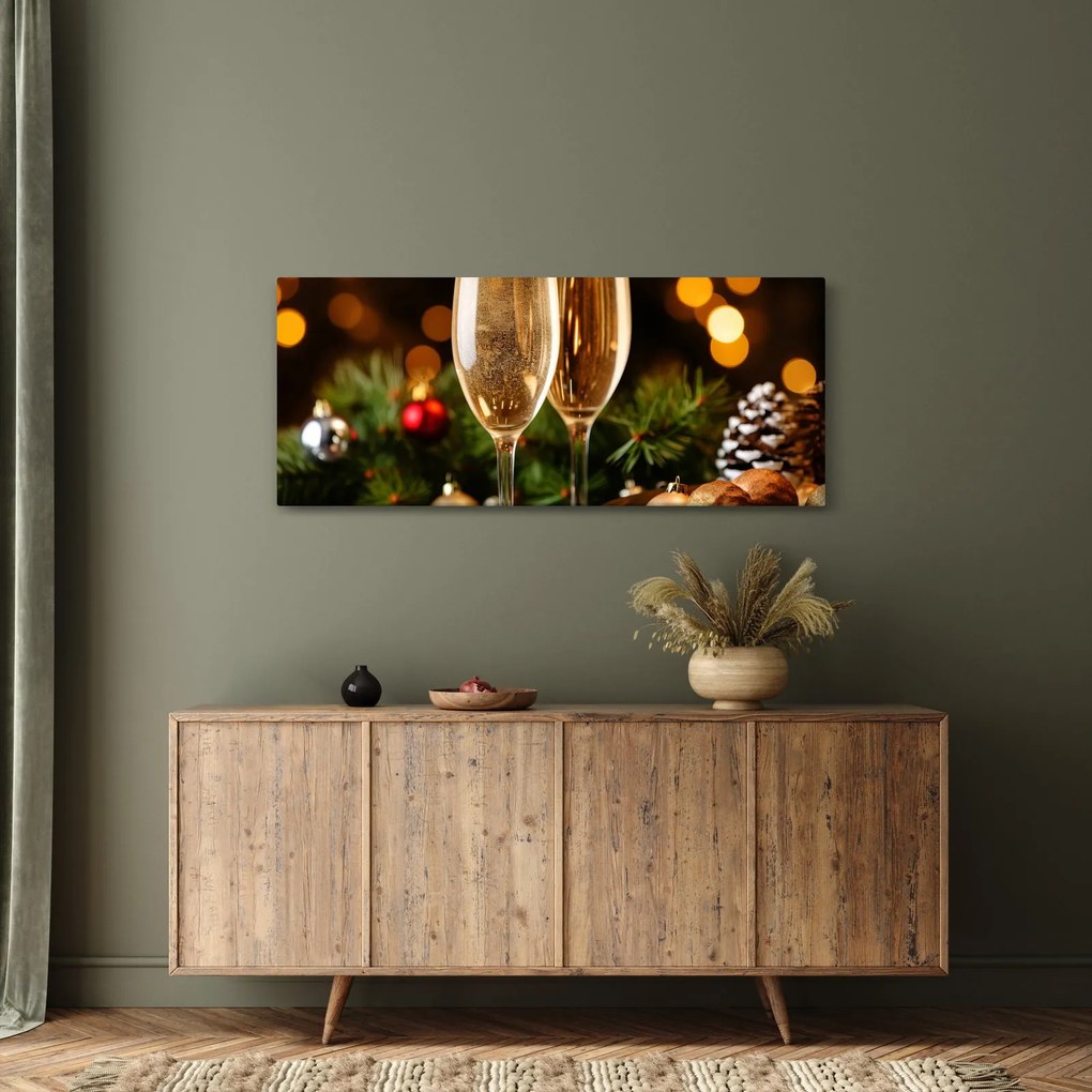 Kép - Egy pohár pezsgő (120x50 cm)