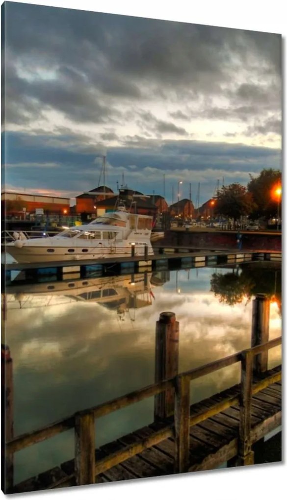 Vászonkép 80x120 Csónak a kikötőben