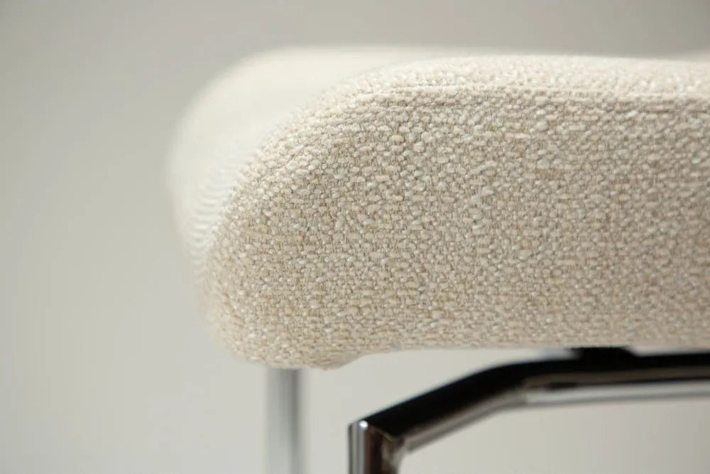 Krémszínű kárpitozott étkezőszék Glam – DAN-FORM Denmark