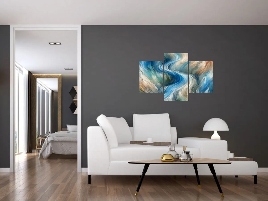 Kép - Absztrakt áramlat (90x60 cm)