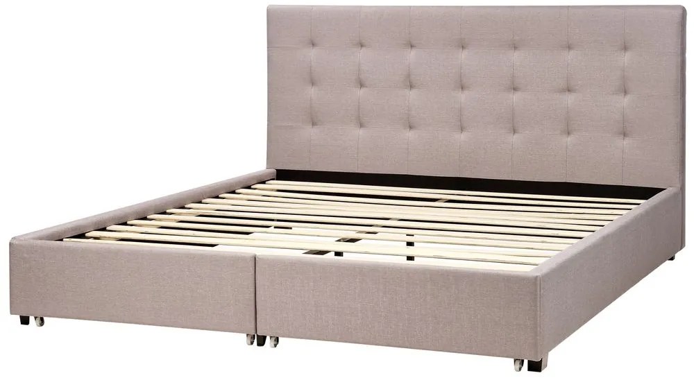 Franciaágy 180 cm ROLLA (ágyráccsal és tárolóhellyel) (világosszürke). 1007489