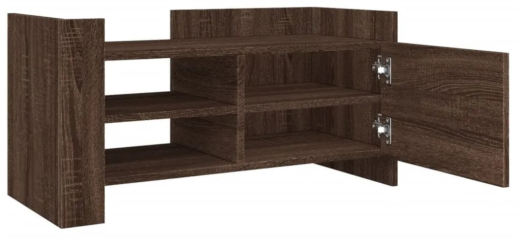 barna tölgy színű szerelt fa TV szekrény 80 x 35 x 40 cm