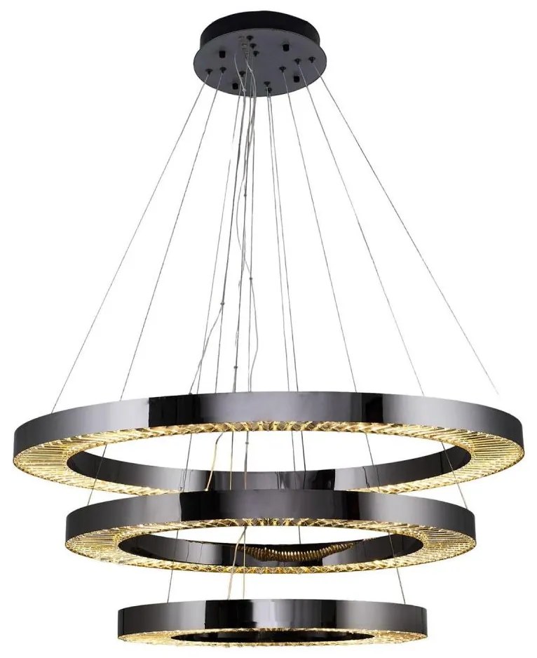 LED csillár kábelen JESI LED/99W/230V 3000K átm. 100 cm ezüst