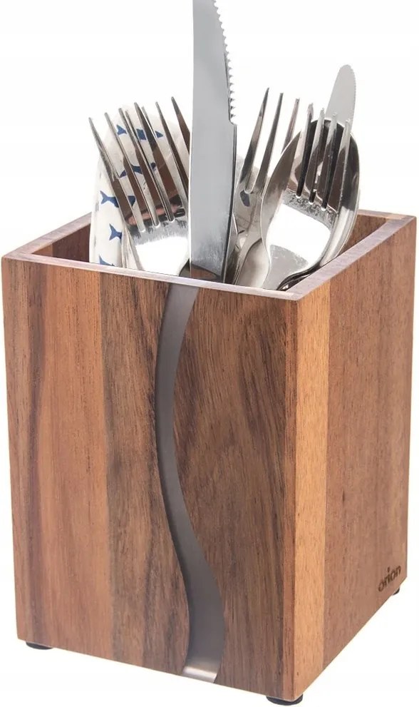 Konyhai Edénytartó Állvány Fa Rendszerező Evőeszköztartó