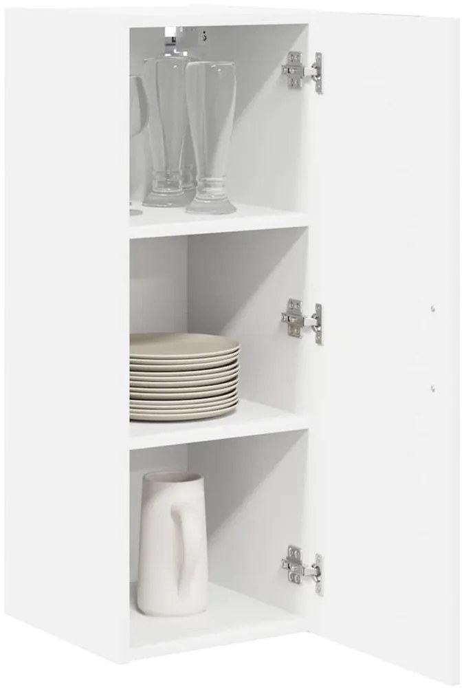 Fali konyhaszekrény 2 pcs Fehér 30 x 31 x 80 cm Faanyag