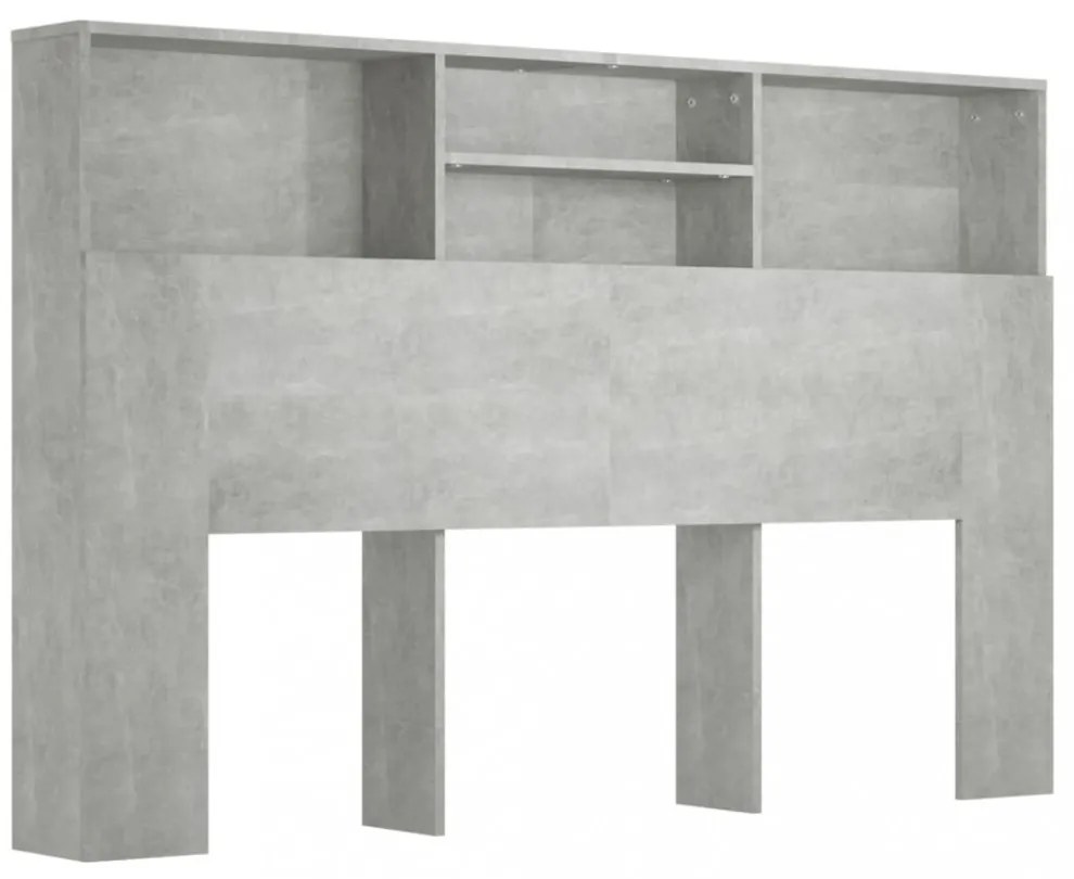 betonszürke áthidaló szekrény 160 x 19 x 103,5 cm