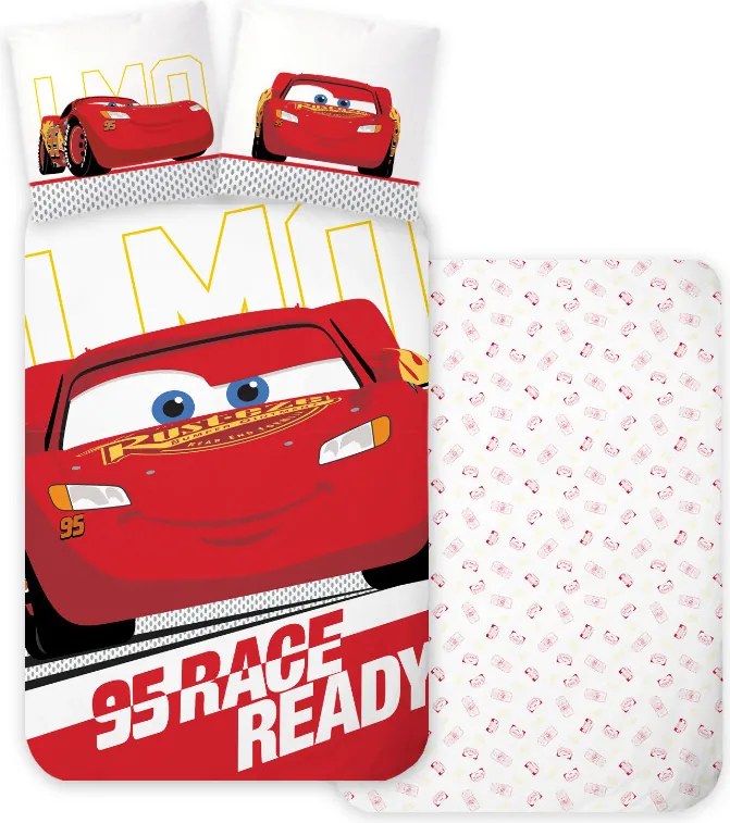 Disney Verdák Ready gyerek, ovis ágyneműhuzat 100×135 cm, 40×60 cm