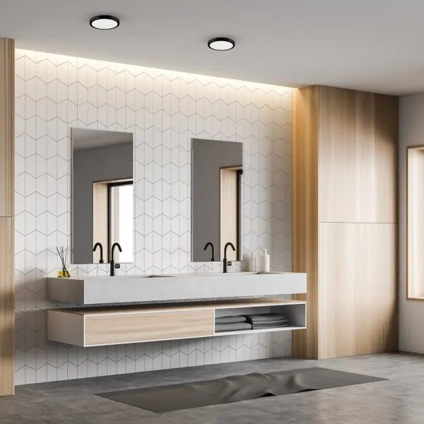 LED Fürdőszobai mennyezeti lámpa VERA LED/18W/230V 4000K IP65 fekete