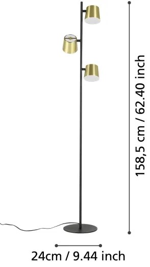 Eglo 39987 - LED Állólámpa ALTAMIRA 3xGU10/4,6W/230V 3000K arany