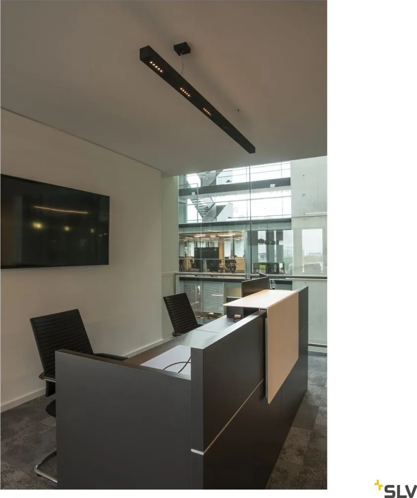 SLV 1000930 Q-LINE Modern Led Függesztett Lámpa Fekete LED IP20