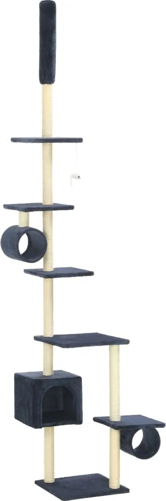 vidaXL sötétkék macskabútor szizál kaparófákkal 260 cm