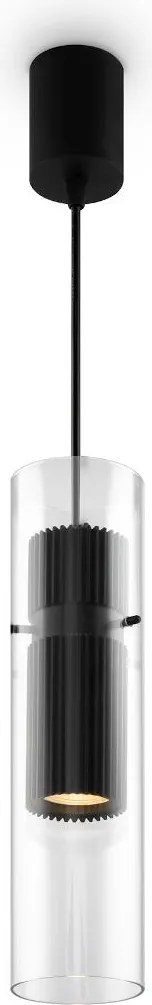 Maytoni modern függeszték dynamics matt fekete átlátszó mymod326pl-01b