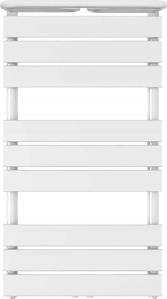 Fürdőszobai létraradiátor Mila 900x500 fehér, fűtőpolccal