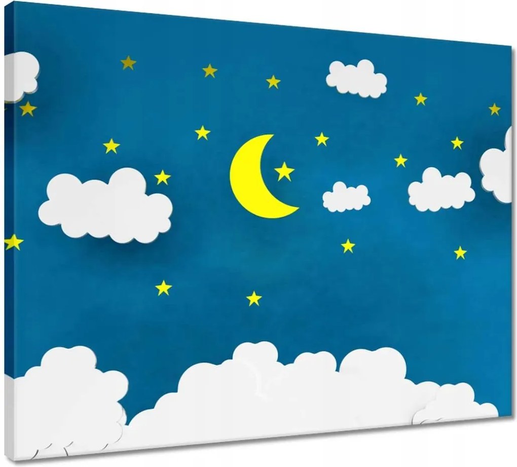 Vászonkép 50x40 Éjszaka Hold Éjszakai háttér