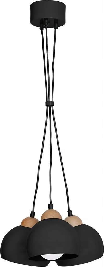Hármas függeszték lámpa fekete 3xE27 Dama MLP6580 Eko-light