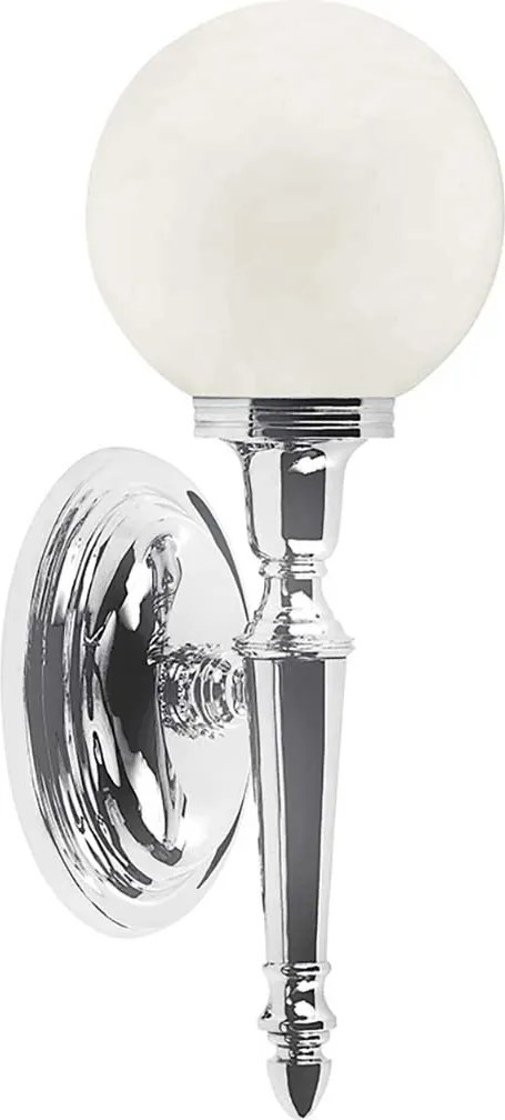 Elstead glamour klasszikus fali lámpa dryden fehér króm elsbath-dryden4-pc IP44