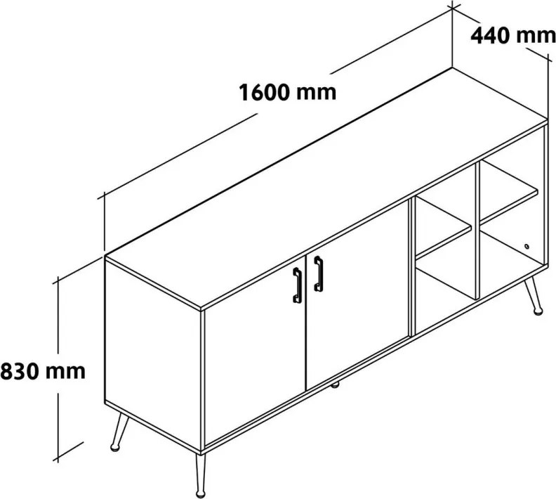 Komód, 160 cm – TR707DWL1268
