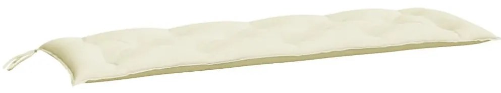 2 db krémfehér oxford szövet kerti padpárna 150 x 50 x 7 cm