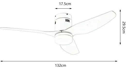 ZEVENTI - LED mennyezeti ventilátor PADUA LED/18W/230V Wi-Fi Tuya fekete + távirányító