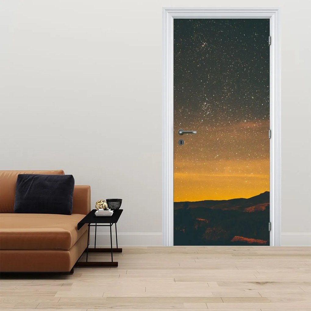 Fotótapéta ajtóra - Csillagos égbolt (95x205cm)