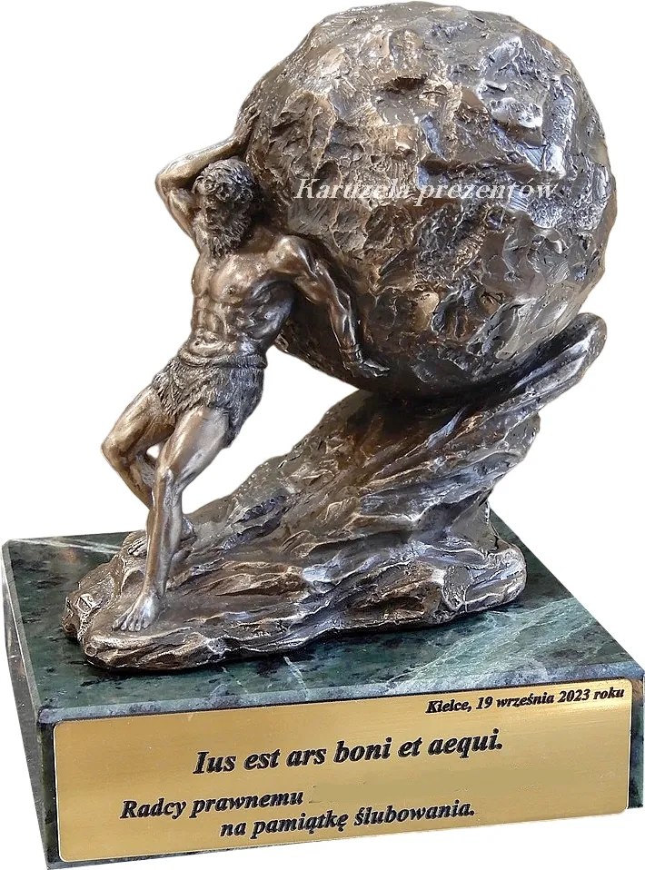 Sziszifusz Szobor Márvány Talapzaton Kiváló Ajándék Főnöknek v