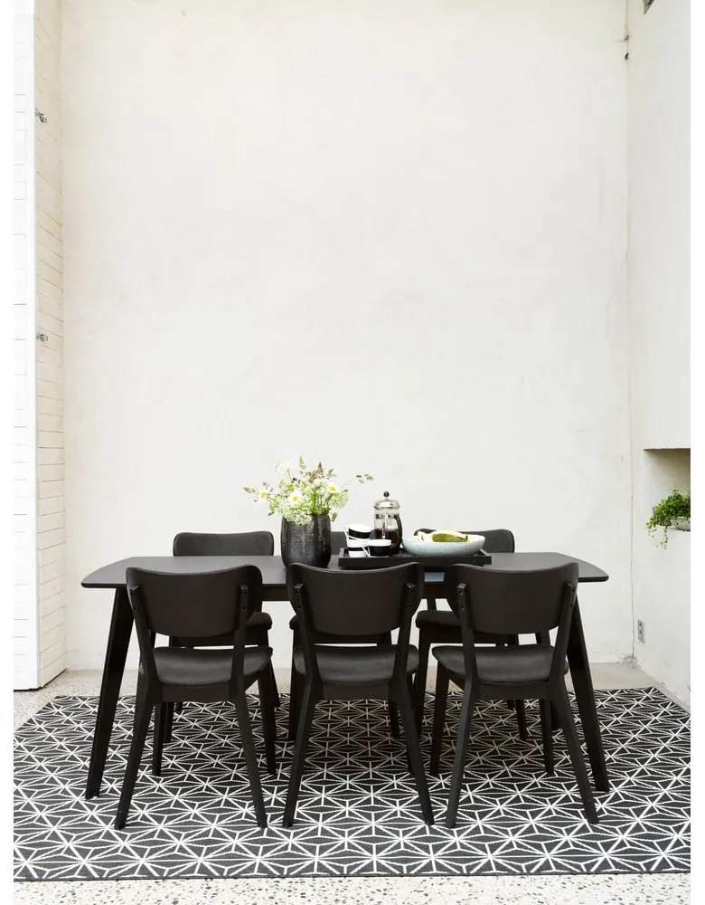 Cato fekete tölgyfa étkezőszék sötétszürke ülőrésszel - Rowico