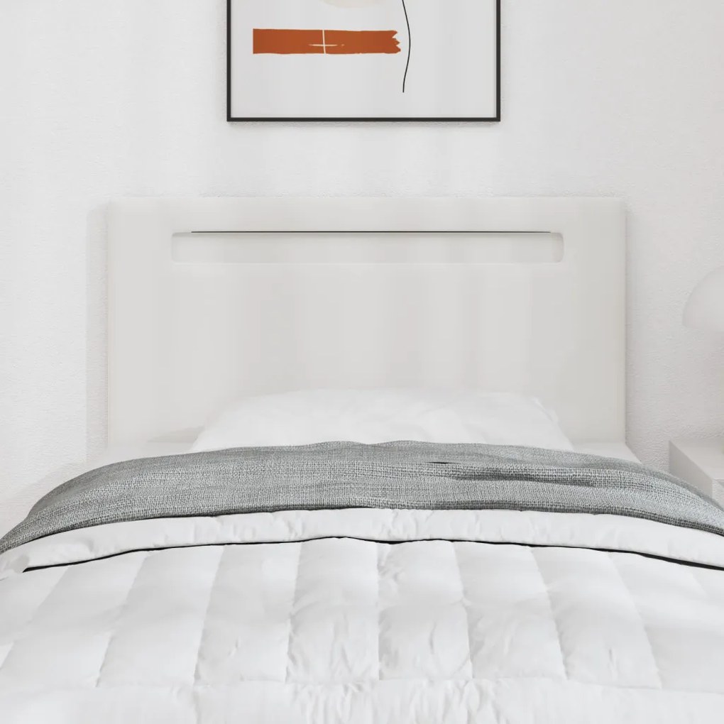 Fejtámla Egyszerű Dizájn Tiszta Fehér 90 cm Műbőr