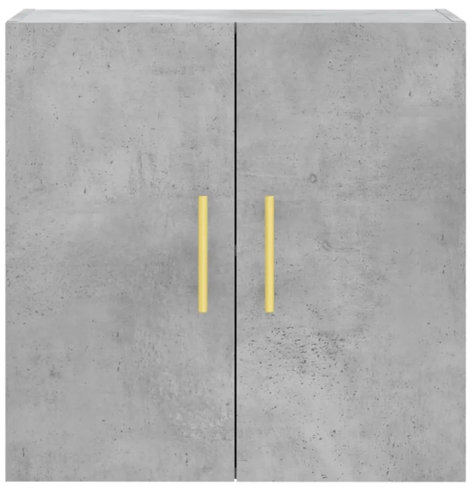betonszürke szerelt fa faliszekrény 60 x 31 x 60 cm