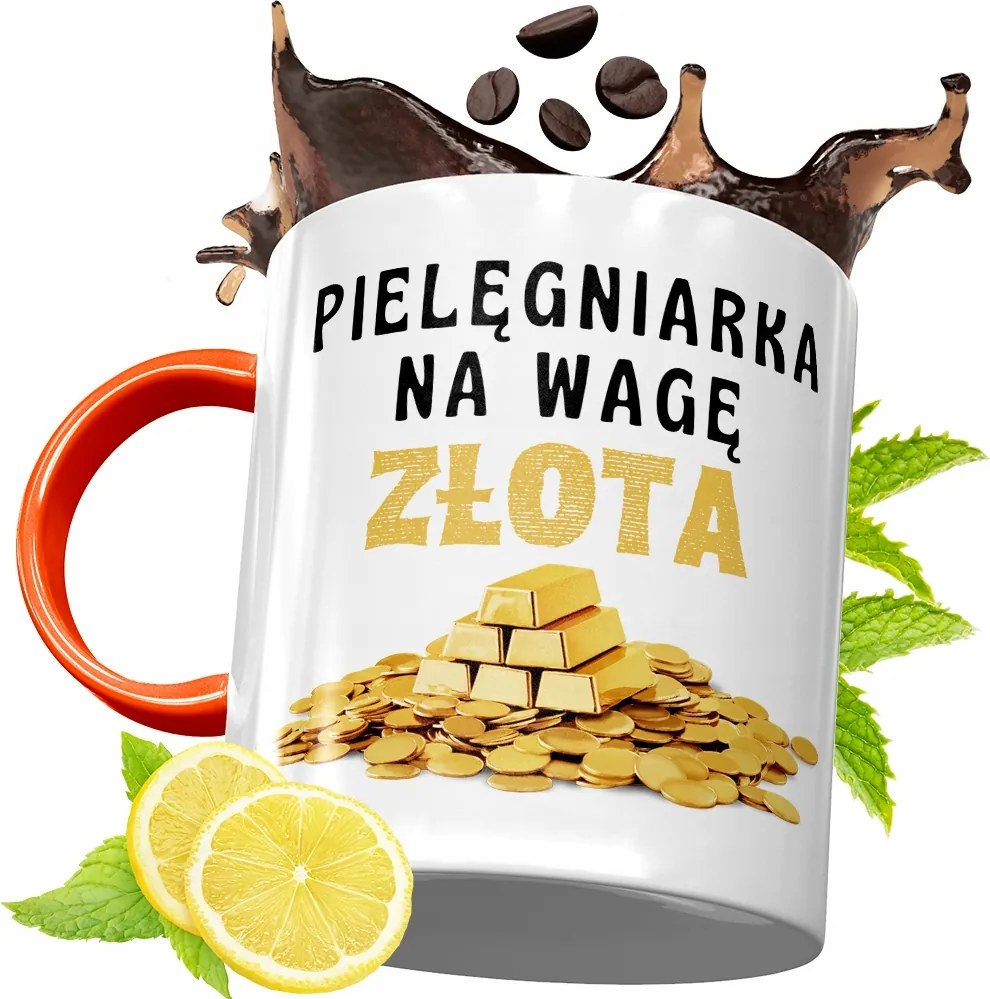 Narancssárga Bögre Ápolónőnek Ajándékba, fényképes nyomattal