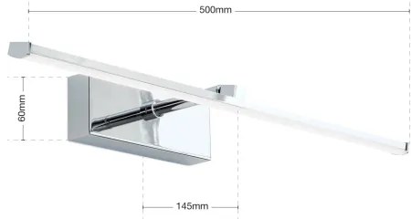 Orion WA 2-1333 - LED Képmegvilágító PUBLIO LED/10W/230V 50 cm fényezett króm