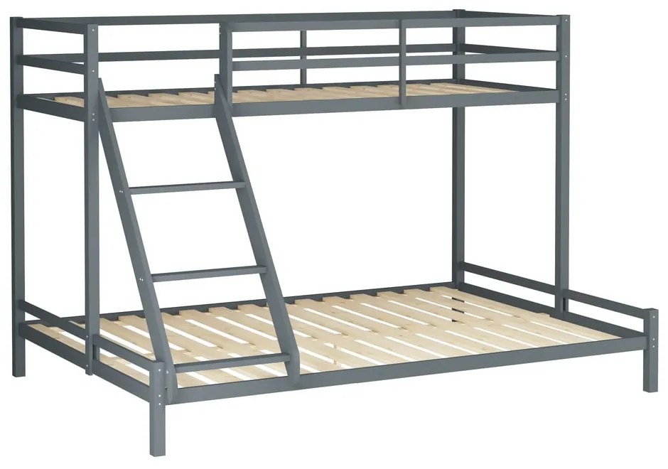 Alpi2 szürke emeletes ágy borovi fenyőből - Støraa