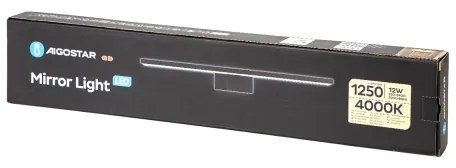 Aigostar - Fürdőszobai LED tükörvilágítás LED/12W/230V 4000K 60 cm IP44 fekete