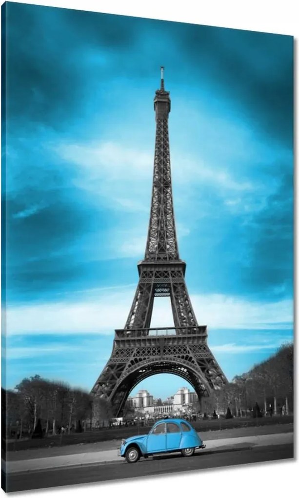 Vászonkép 70x100 Kék Párizs