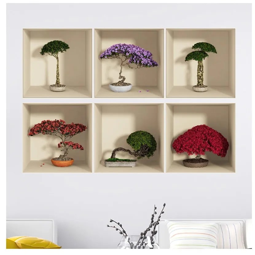 Home 3D hatású öntapadós matrica, 6 db-os - Ambiance