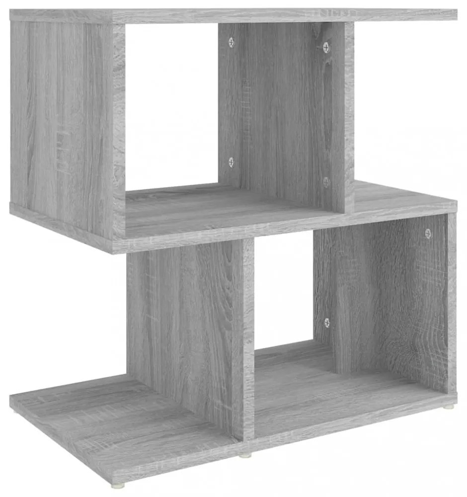 2 db szürke sonoma színű fa éjjeliszekrény 50 x 30 x 51,5 cm