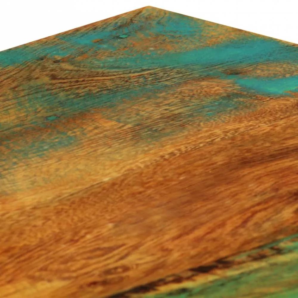 Újrahasznosított tömör fa dohányzóasztal 100 x 60 x 35 cm