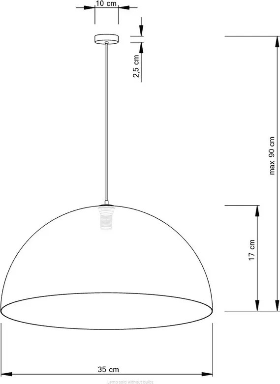 SIGMA LIGHTING 30145 SFERA Modern Függesztett Lámpa Fehér, Arany E27 IP20