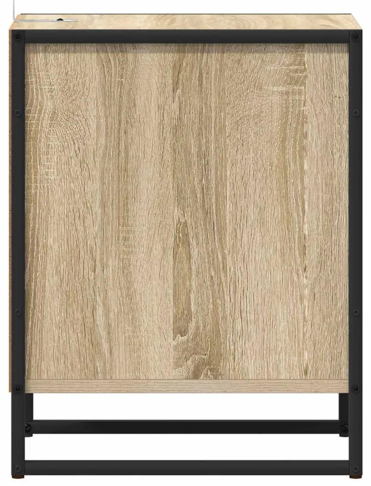 vidaXL Éjjeli asztal fiókkal 2 pcs Sonoma 39,5 x 30 x 50 cm Faanyag