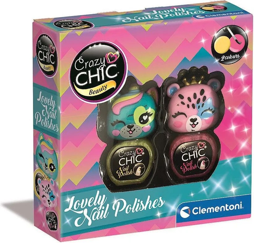 Crazy Chic Lovely Bears csillámos körömlakk szett Clementoni