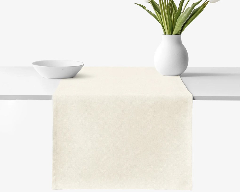 Goldea malaga asztali futó - krémszínű 50x180 cm