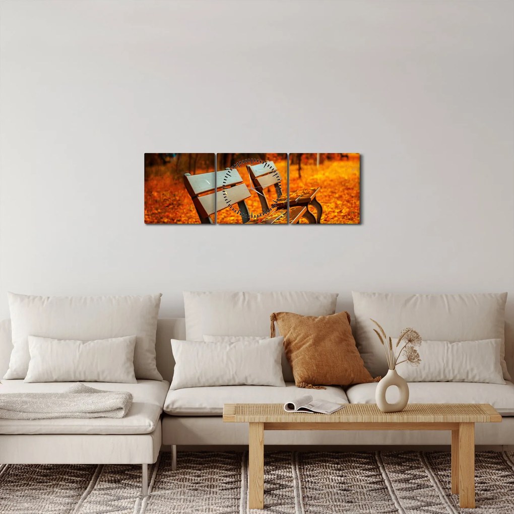Padok ősszel képe (órával) (90x30 cm)