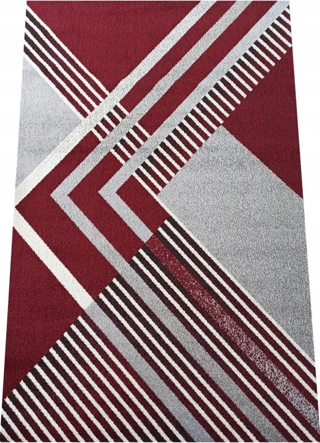 Otto 03 szőnyegdarab szürke-piros 120x170