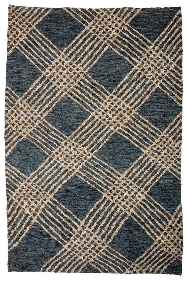 Antracitszürke juta szőnyeg 150x245 cm Cat – Bloomingville