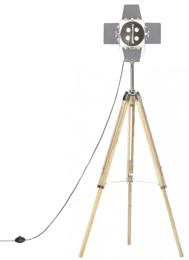 háromlábú tömör mangófa állólámpa 140 cm