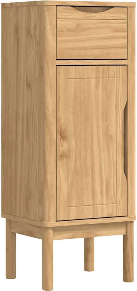 vidaXL Fürdőszoba Székény fiókkal FLORO Faggyú barna 35 x 30 x 90 cm