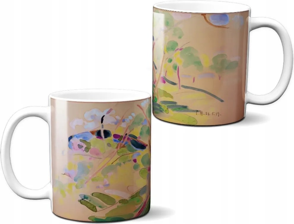 Bögre Tájkép fákkal Pretzfeld Curt Herrmann közelében