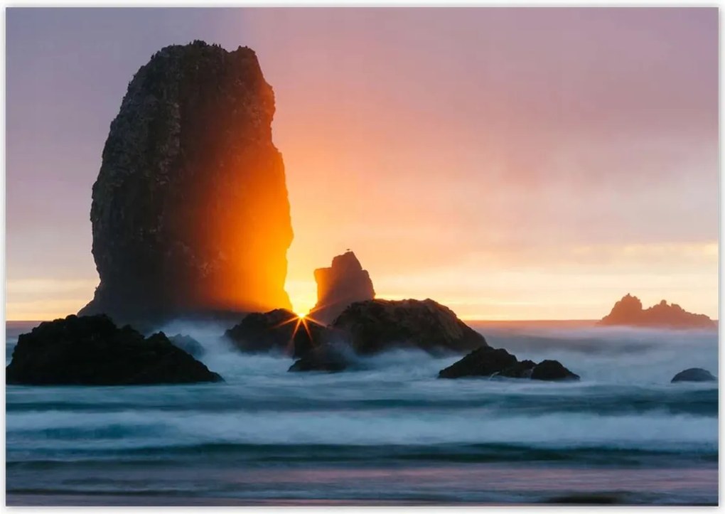 Poszterek 100x70 Sziklák Tenger Naplemente