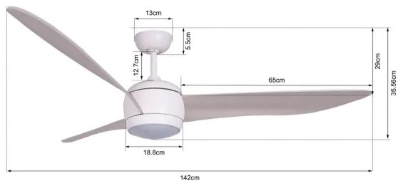 Lucci air 512911 - LED Mennyezeti ventilátor AIRFUSION LED/20W/230V fa/fehér + távirányító